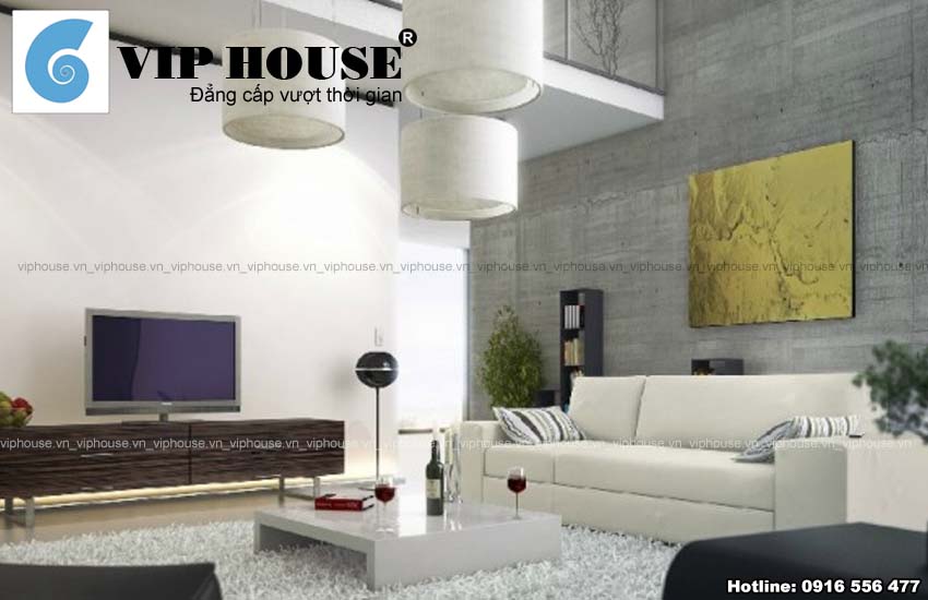 Thiết kế nội thất với vật liệu bê tông trần